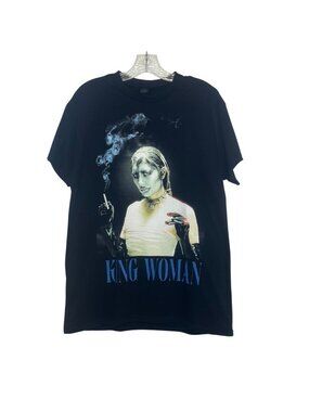 King Woman Celestial Blues Graphic Tshirt Band Concert Tee Medium Black
